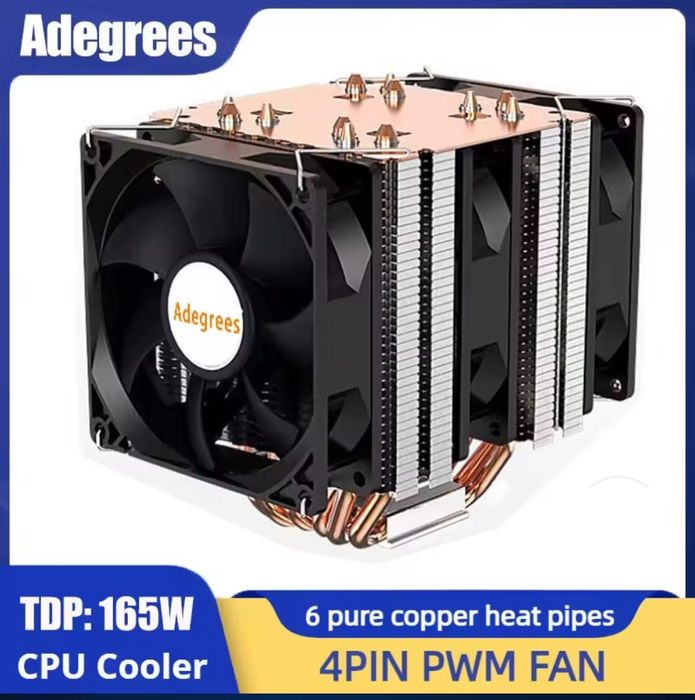 Охладител за процесор. TDP 165w, 3 вентилатора.