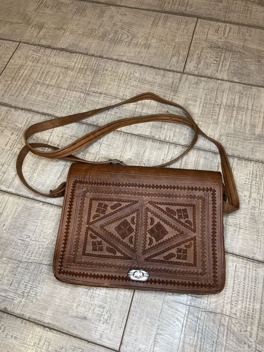 geanta unisex din piele de camila