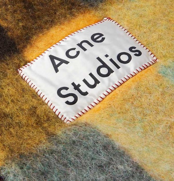 ACNE STUDIOS, Нов зимен вълнен шал - blend Mohair/ wool, checked scarf