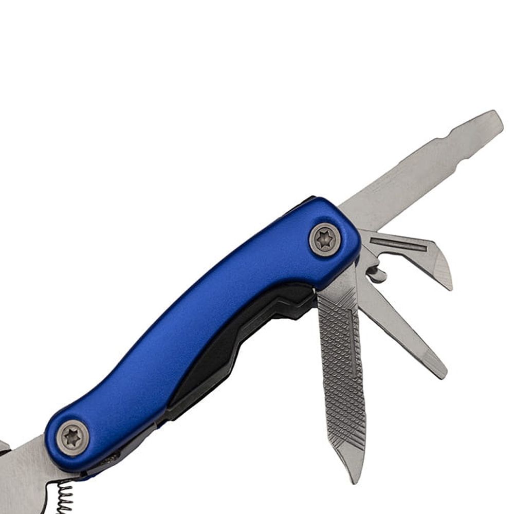 Cleste multifunctional Survival Instict, 9 functii, 14 cm, albastru