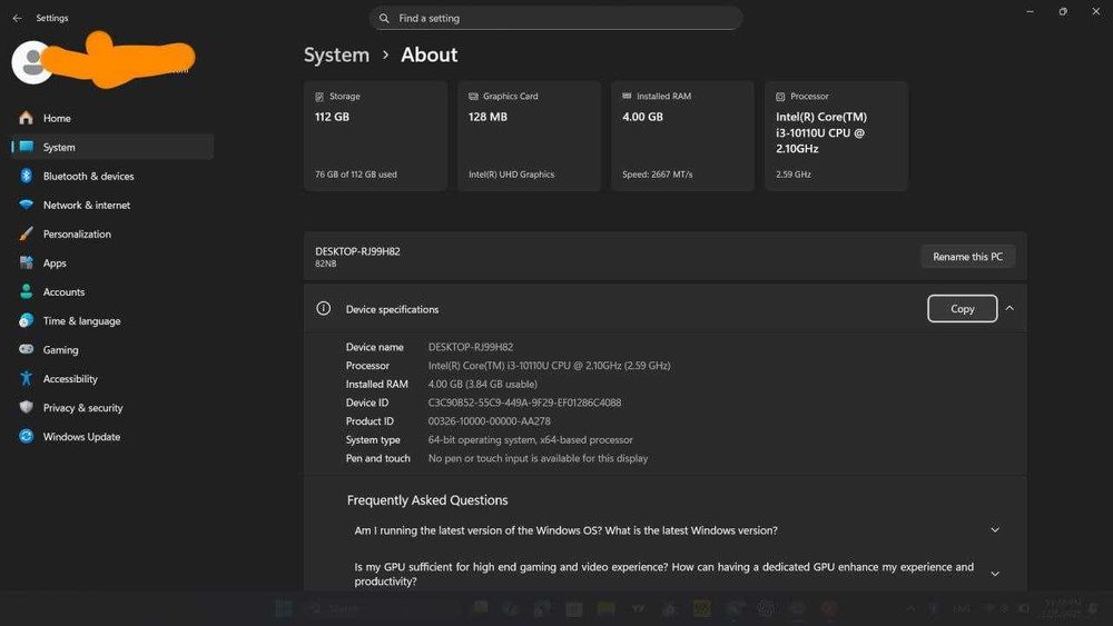 Lenovo ideapad  Lenovo Lcd Back cover L828 A blue 15AIc6