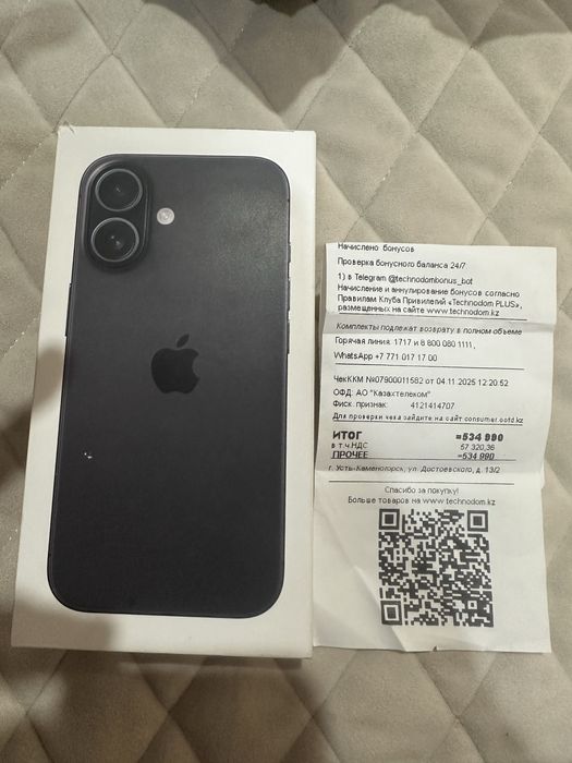 Айфон 16 128гб новый чек все есть