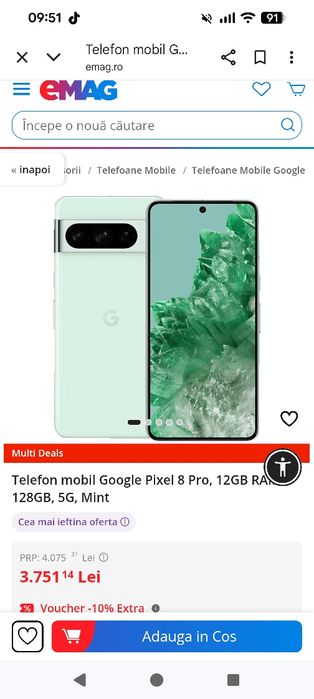Google pixel 8 pro 12 GB RAM cu 256gb