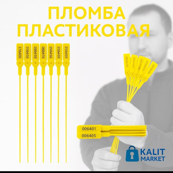 Пломба пластиковая с нумерацией, 22 см рабочая длина