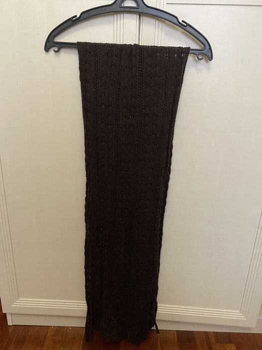 Продам шарфик унисекс ручной вязки коричневого цвета