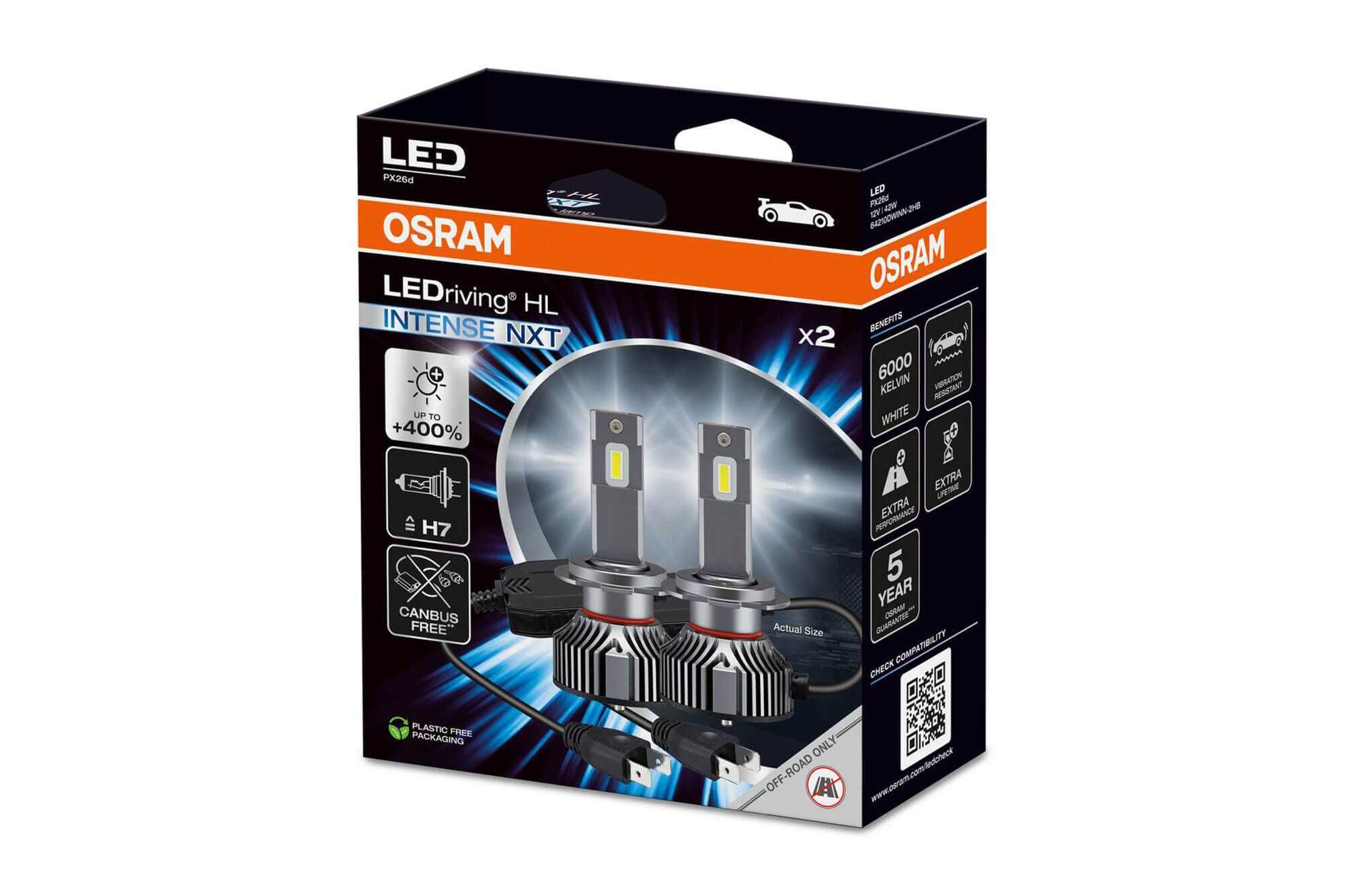 LED система Osram Intense NXT H7/H18 CANBUS 12V, 42W, 4000lm, 6000K