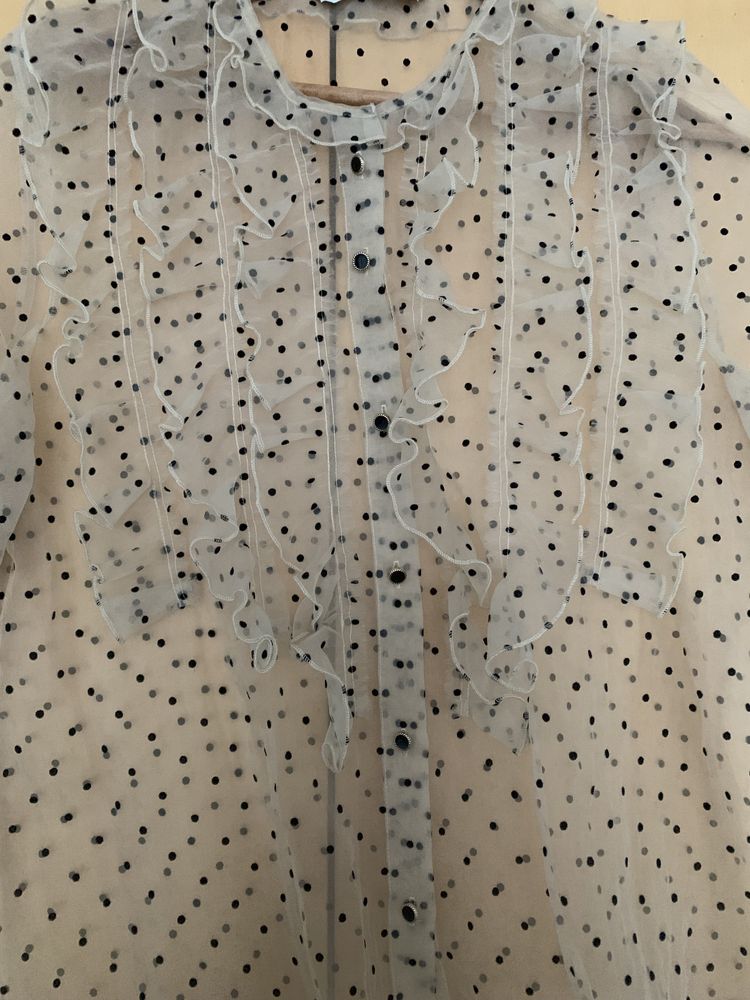 Риза с къс ръкав Zara