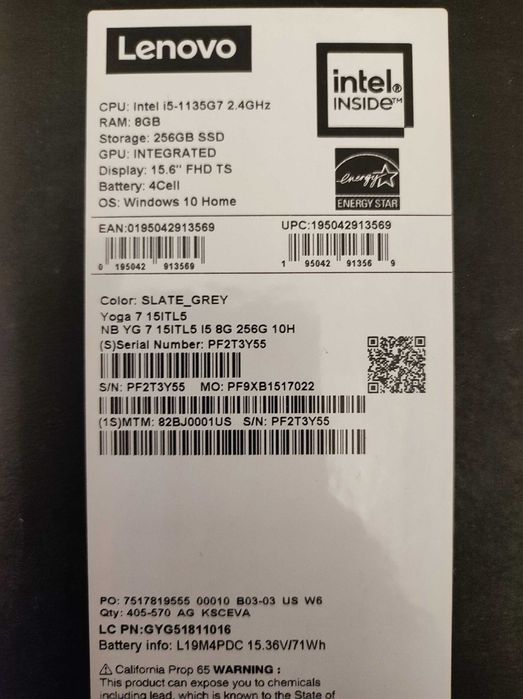 Lenovo 15" sensor ekran
