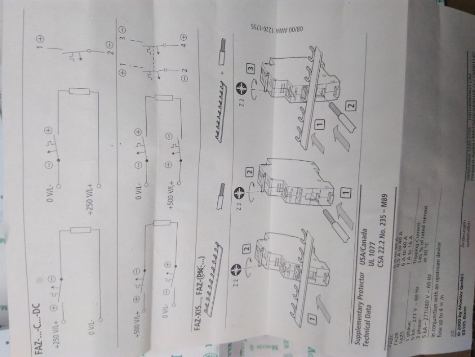 Продавам германски автоматични предпазители Moeller FAZ C 20А