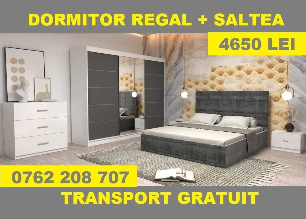 Dormitoare Matrimoniale, Paturi Tapitate, Dressinguri cu Oglinda A050