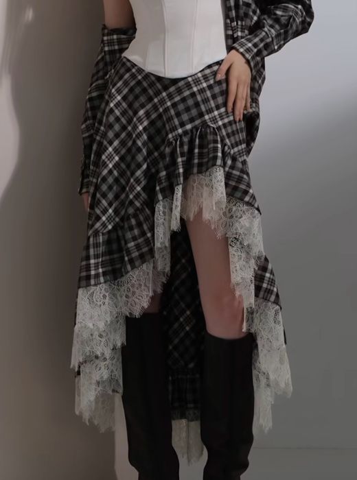 Карирана дълга пола Cliche