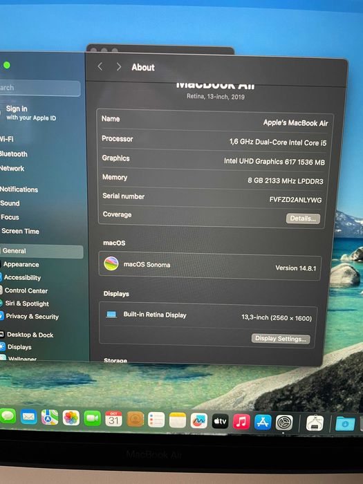 13" Core i5 MacBook Air А1932 (2019) Space Grey