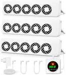 Set 3 buc Ventilator de radiator ecoCalm inteligent cu termostat