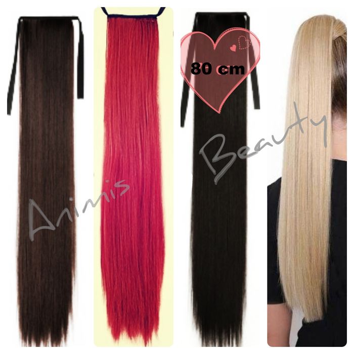 Cozi de par lungi 80 cm, diverse culori, drepte, extensii
