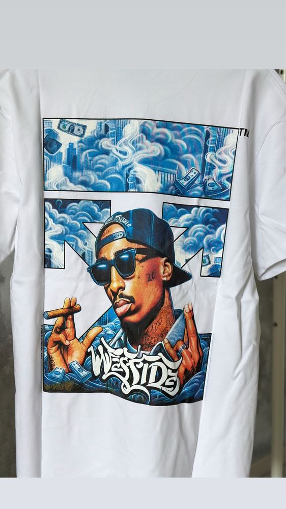 Tricou OFF White 2Pac amiri trapstar balenciaga