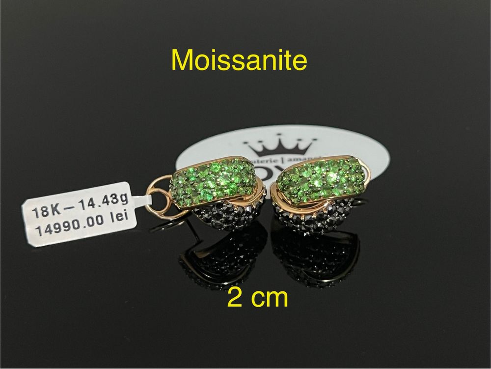 Bijuteria Royal CB : Cercei dama aur 14k 14,43gr Moissanite