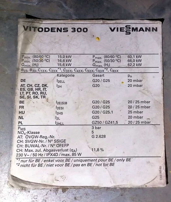 Vand centrala condensatie Viessmann Vitodens 300 varf de gama