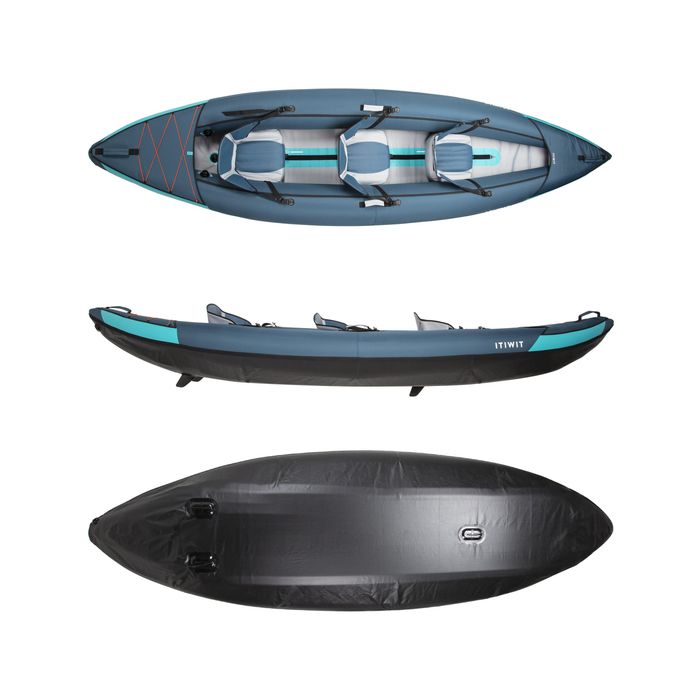 Caiac-canoe gonflabil pentru plimbări 2/3 - produs resigilat Decathlon