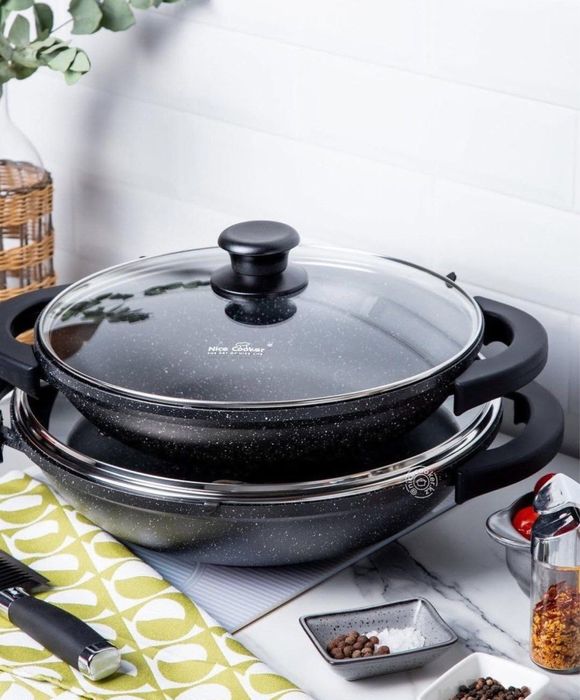 Wok kazan Nice Cooker germanyangi ishlatilinmagan ochilmagan karobkada