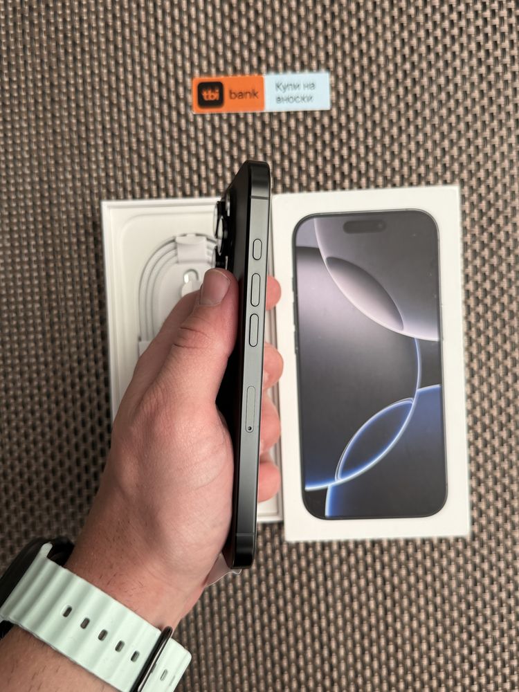 НОВ! *ЛИЗИНГ* iPhone 16 Pro 256Gb Black Titanium / Гаранция