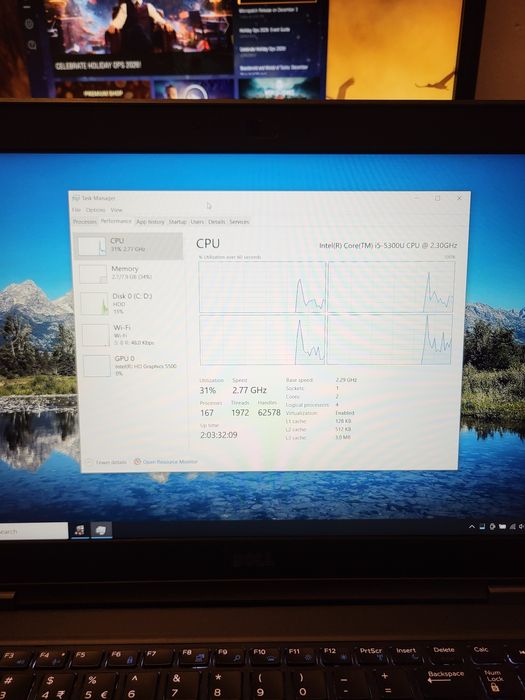 Laptop Dell Latitude E5550 , i5-5300U , 8 GB , HDD 1T , 15.6" FullHD