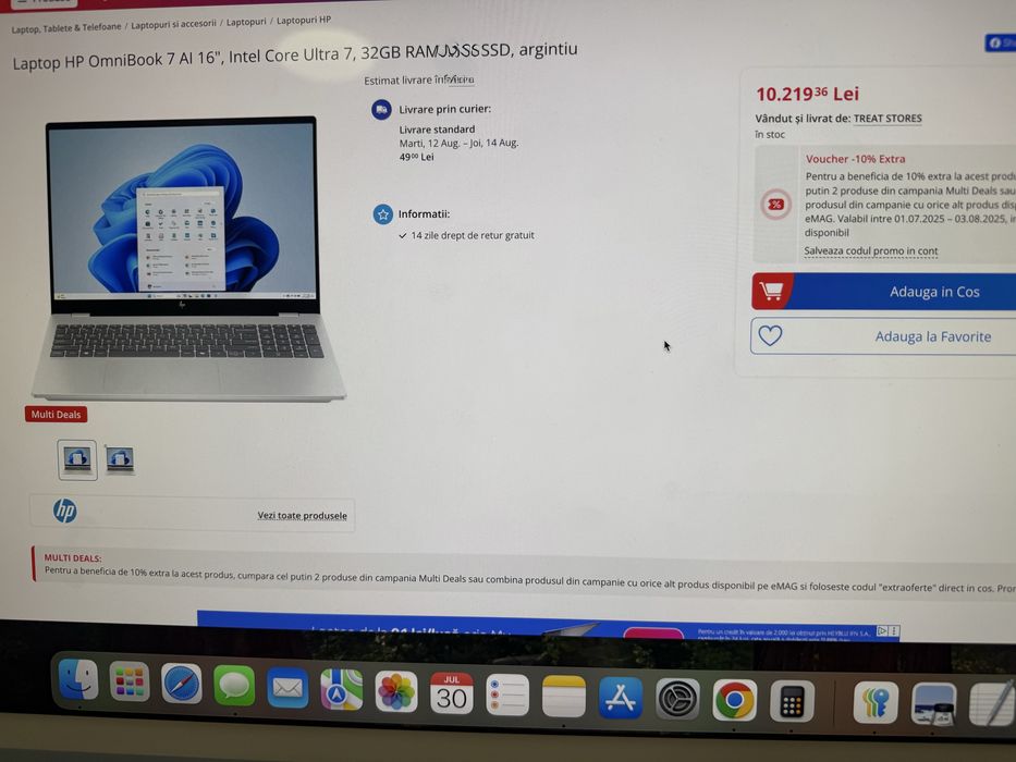 Laptop sigilat Hp OmniBook 7 17” 32gb 2tb Nvidia Geforce RTX 4050 6gb
