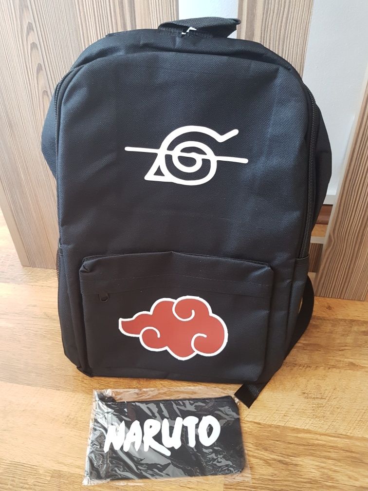 Set Ghiozdan+penar/rucsac/geanta laptop/cadou anime Naruto Akatsuki