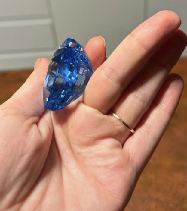 Inima swarovski albastra