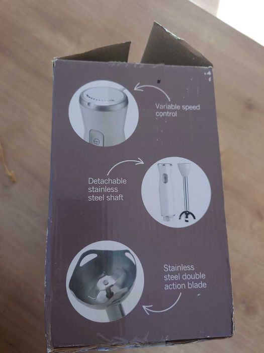 Blender de mana cu mini tocator, tel, cana de 1 litru Cookworks