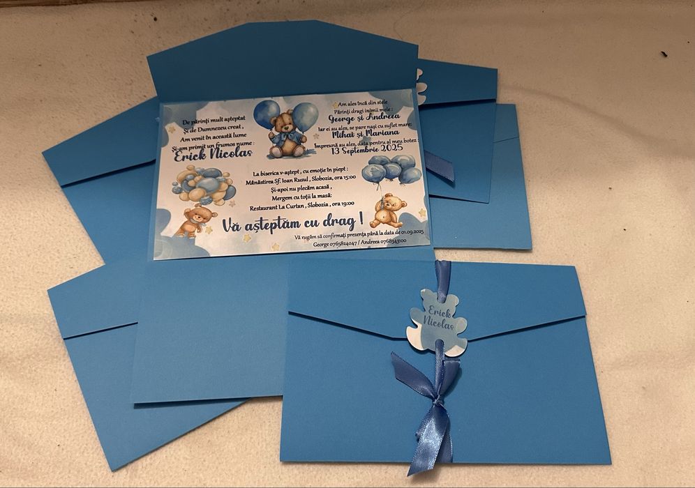 Invitatii nunta & botez , plicuri dar , marturii