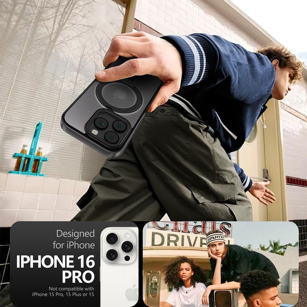 Кейс tech-protect magring magsafe за iphone 16 pro - матово черно