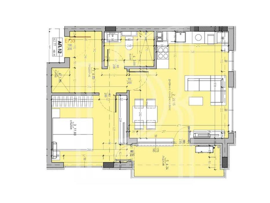 Продава се Двустаен апартамент в София, Малинова долина - 76 кв.м за 1702 €/кв.м - Снимка #1