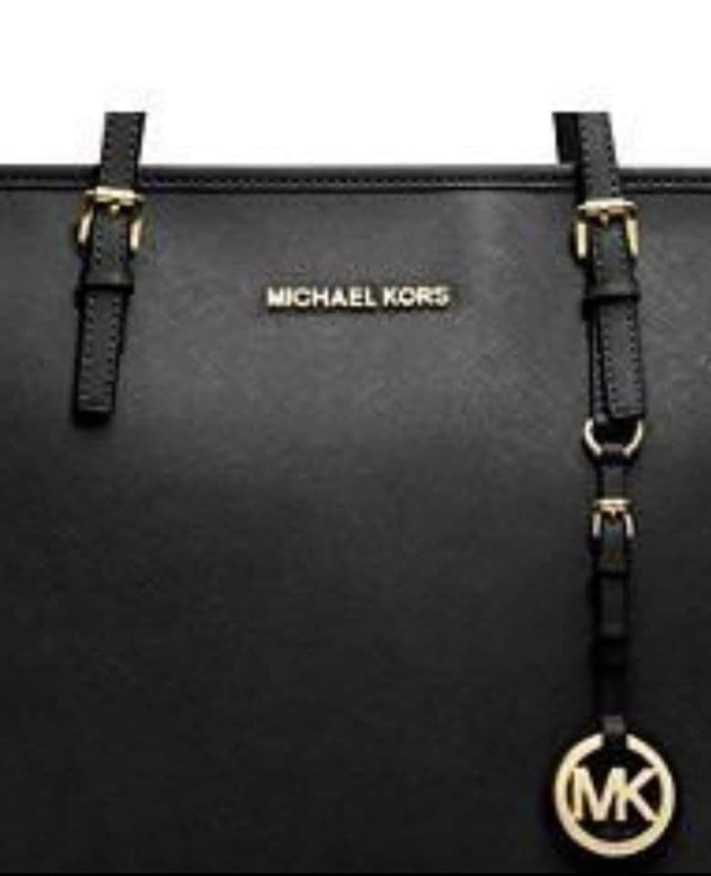 Set Michael Kors new model import Italia, geanta si portofel,logo auri