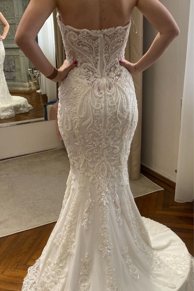 Rochie mireasa sirena, xs-s, cu trena, La novia.