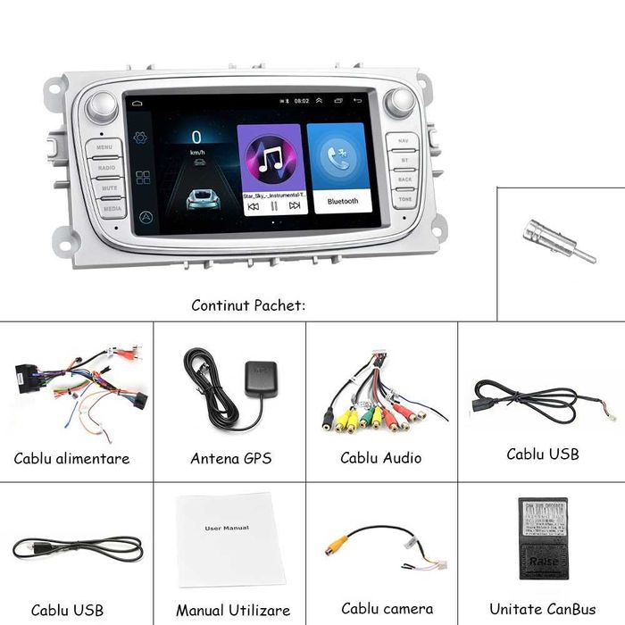 Navigatie dedicata Ford Mondeo/Focus/C-Max/SMax/Galaxy/Kuga, Carplay