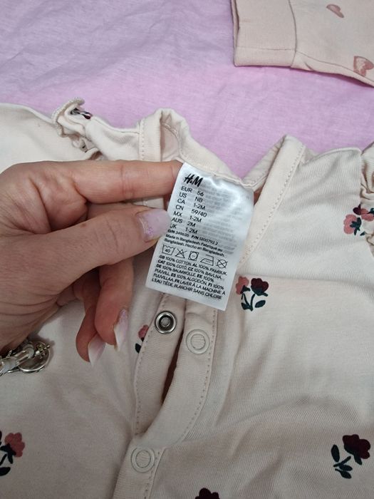 Set 2 pijamale H&M mărimea 56 cm