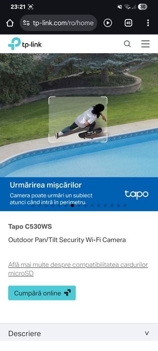 Ultima oferta Camera Tapo C530WS 3K 5Mpx rotire 360