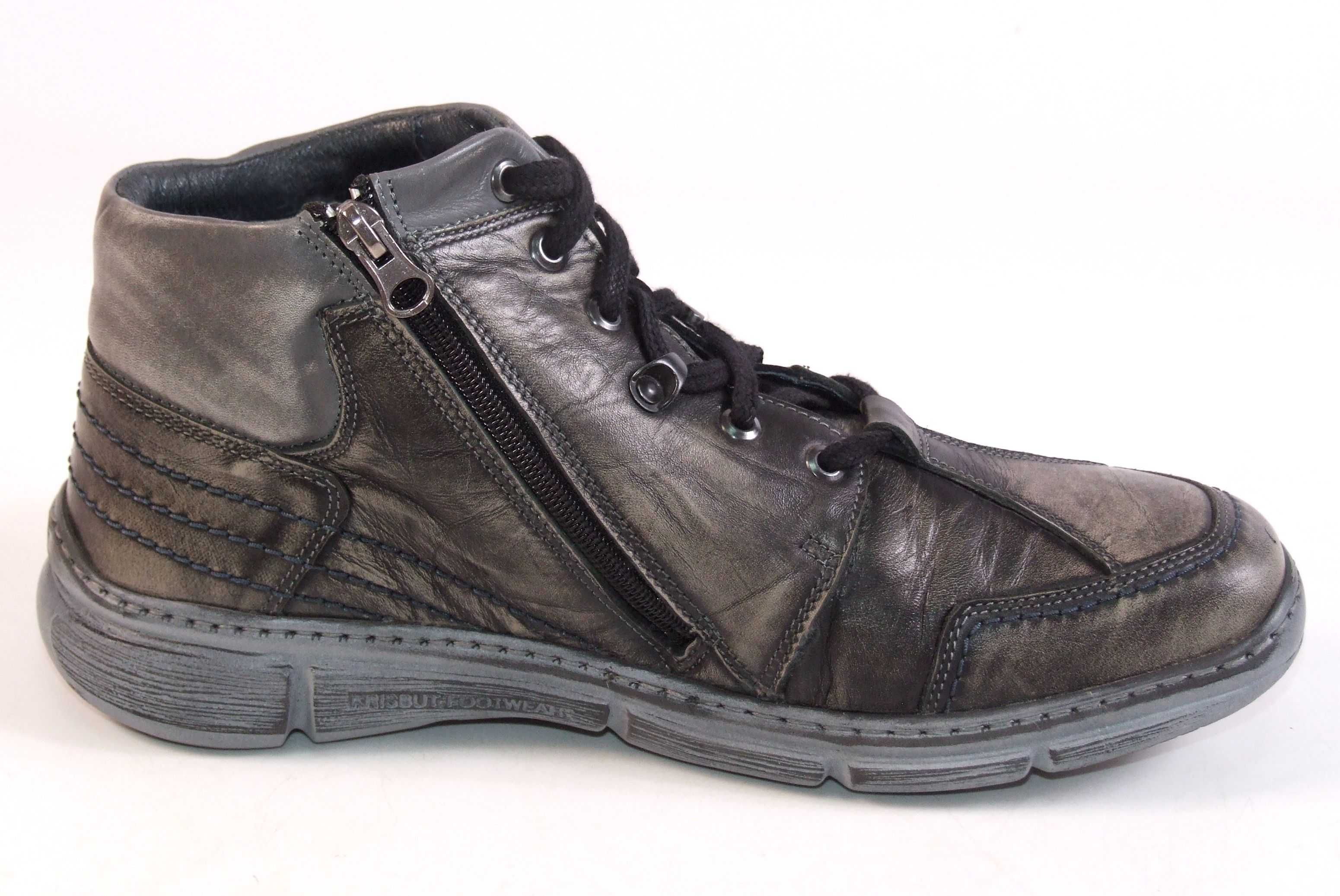 Ghete casual KRISBUT barbati, mas. 44, imblanite, piele naturala, NOI