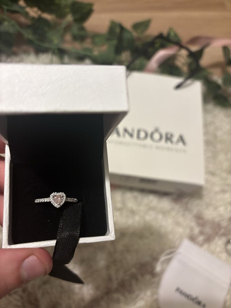 Inel Pandora de promisiune roz
