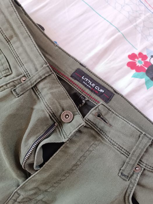 Blugi verzi bărbați, slim fit