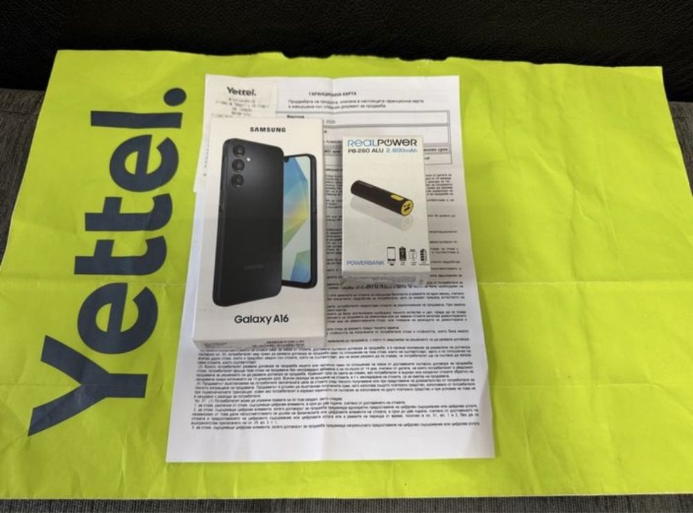 ЗАПЕЧАТАН 128GB Samsung A16 4G Гаранция Yettel 3г. 2028 Black / Черен