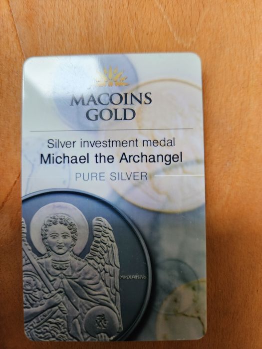 Monedă de argint Sf Arhanghel Mihai  ( O uncie ]