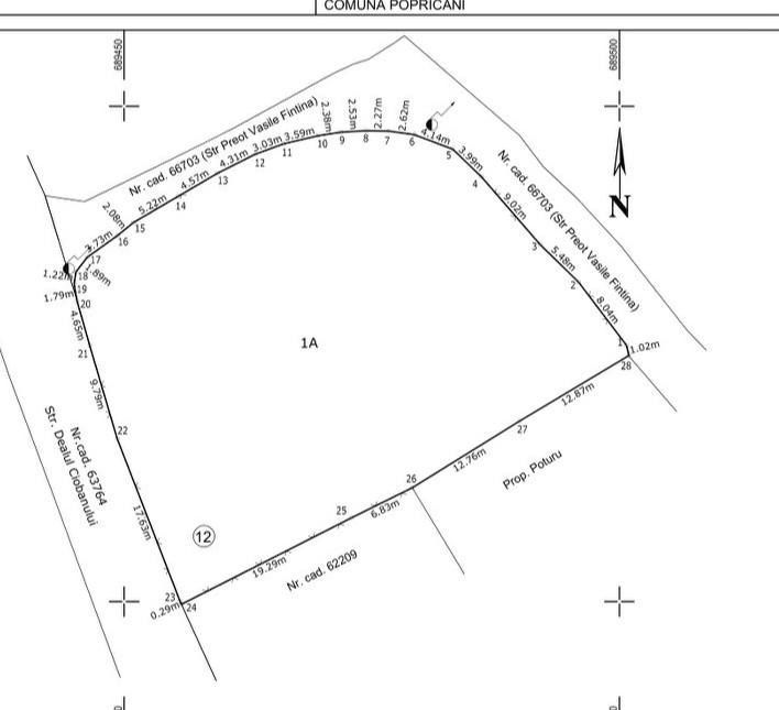 Teren intravilan 500 mp in Popricani, Iași
