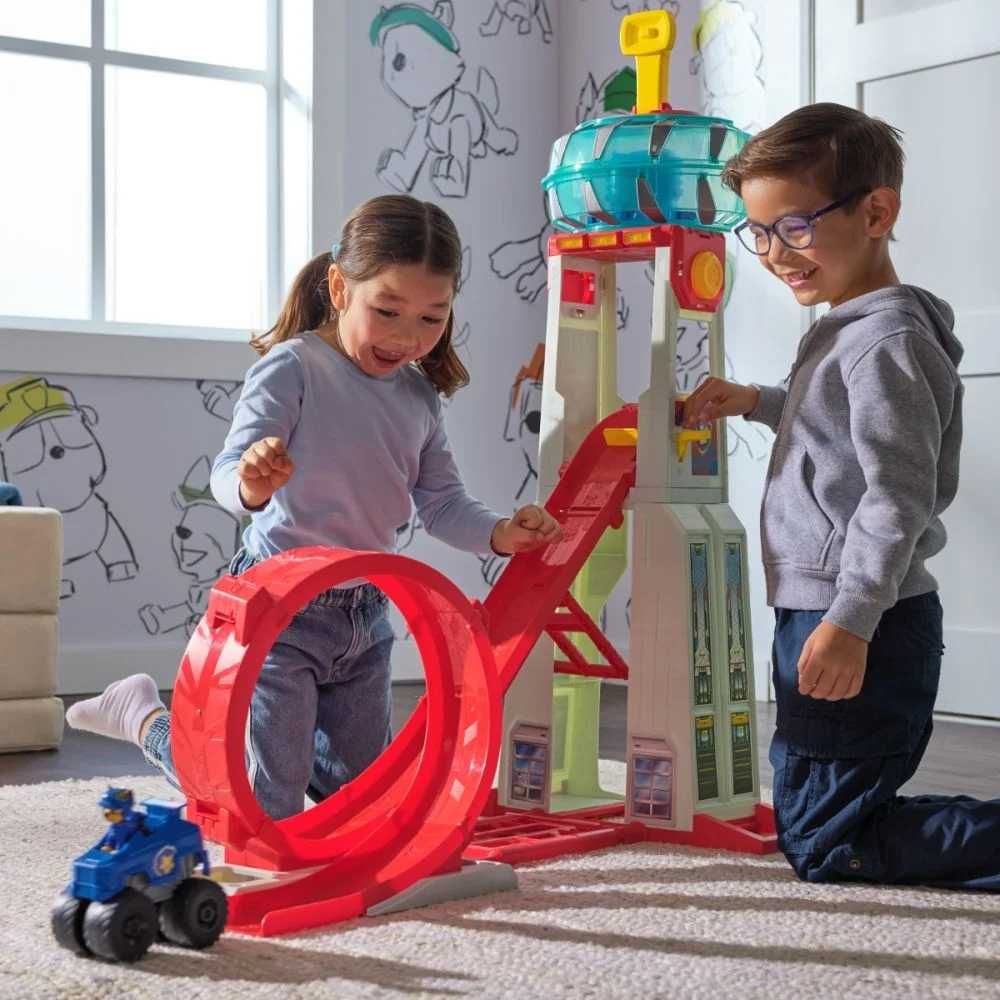 Paw Patrol Super Loop Tower, пес патрул комплект за игра кула с писта