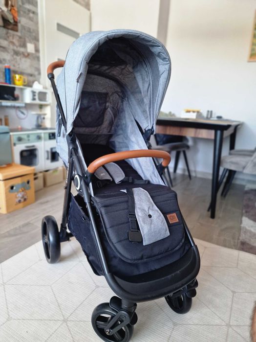 Лятна количка KinderKraft - Grande plus, сива