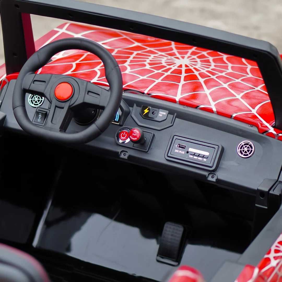 UTV electric pentru 4 copii, Buggy XXL , 500W 24V 14Ah, Spider print