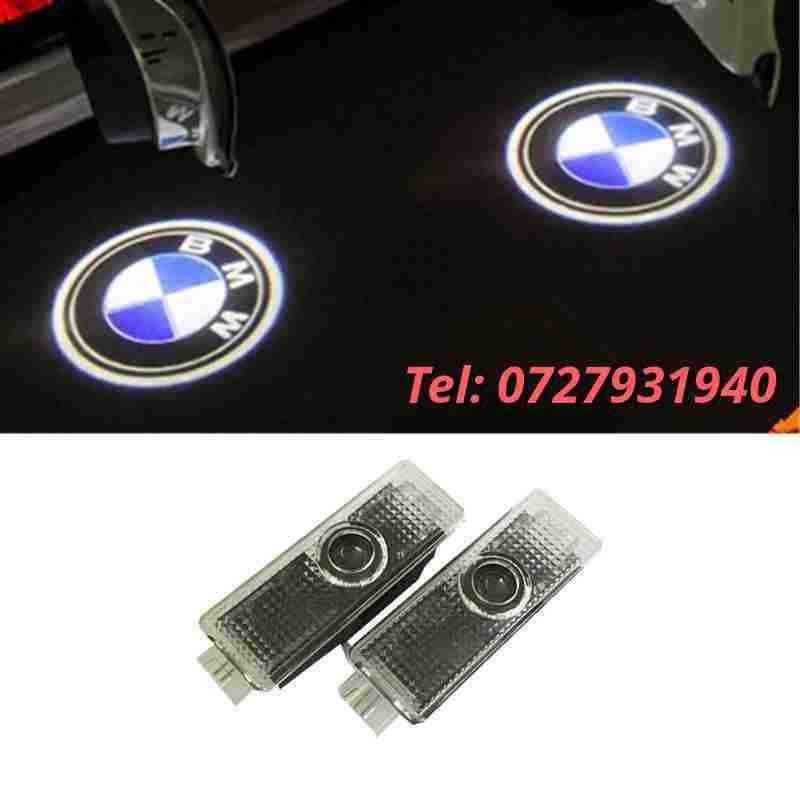 Emblema Portiere Cu Logo Bmw Set 2 Buc Proiector 3d Cu Led