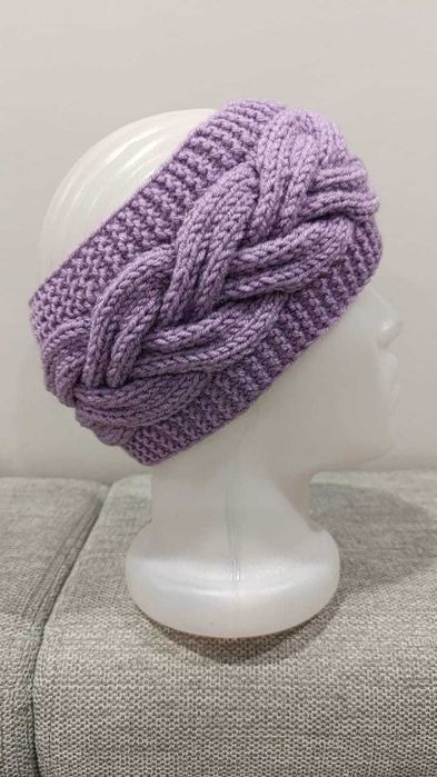 Повязка на голову. Зима. Ручная вязка.