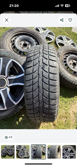 Jante golf 5, cu cauciucuri Noi  de iarnă.