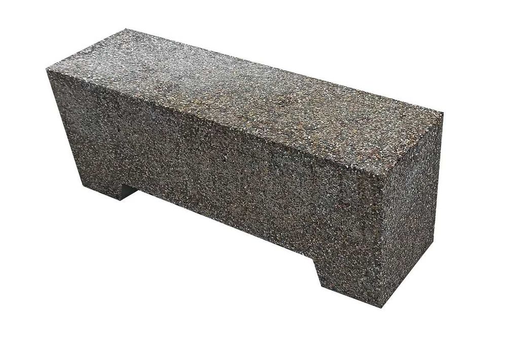 Banca din beton cu aspect de piatra de rau 120x45x35 cm